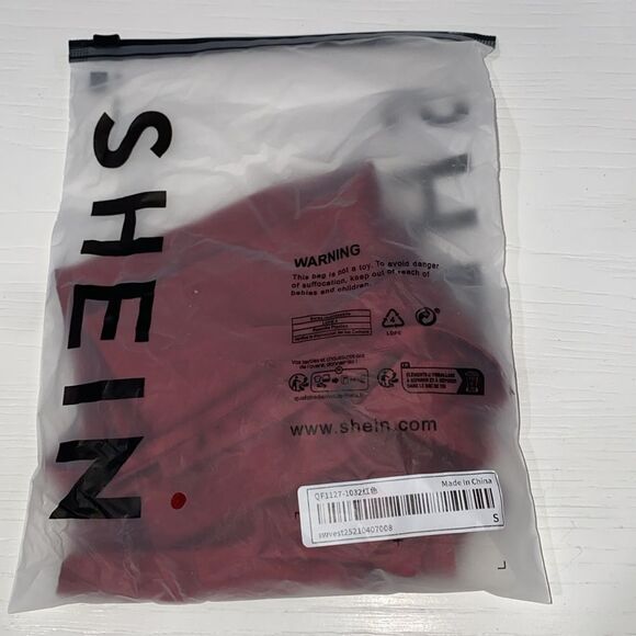 SHEIN Elegant Red Satin Tie-Front Cami Top NWT Size Small - Picture 6 of 9